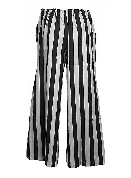 Striped Pirate Pants grey-black 